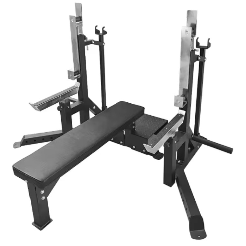 Home Gym Half Rack - Multifunktionale, verstellbare Flachbank und robustes Halbrahmen-Kniebeugen-Rack